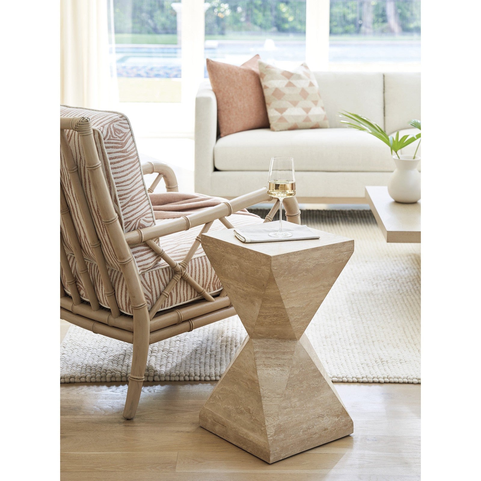 Tommy Bahama Home Sunset Key Shea Faceted Accent Table