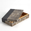 Global Views Gilles Ribbed Horn Resin Box