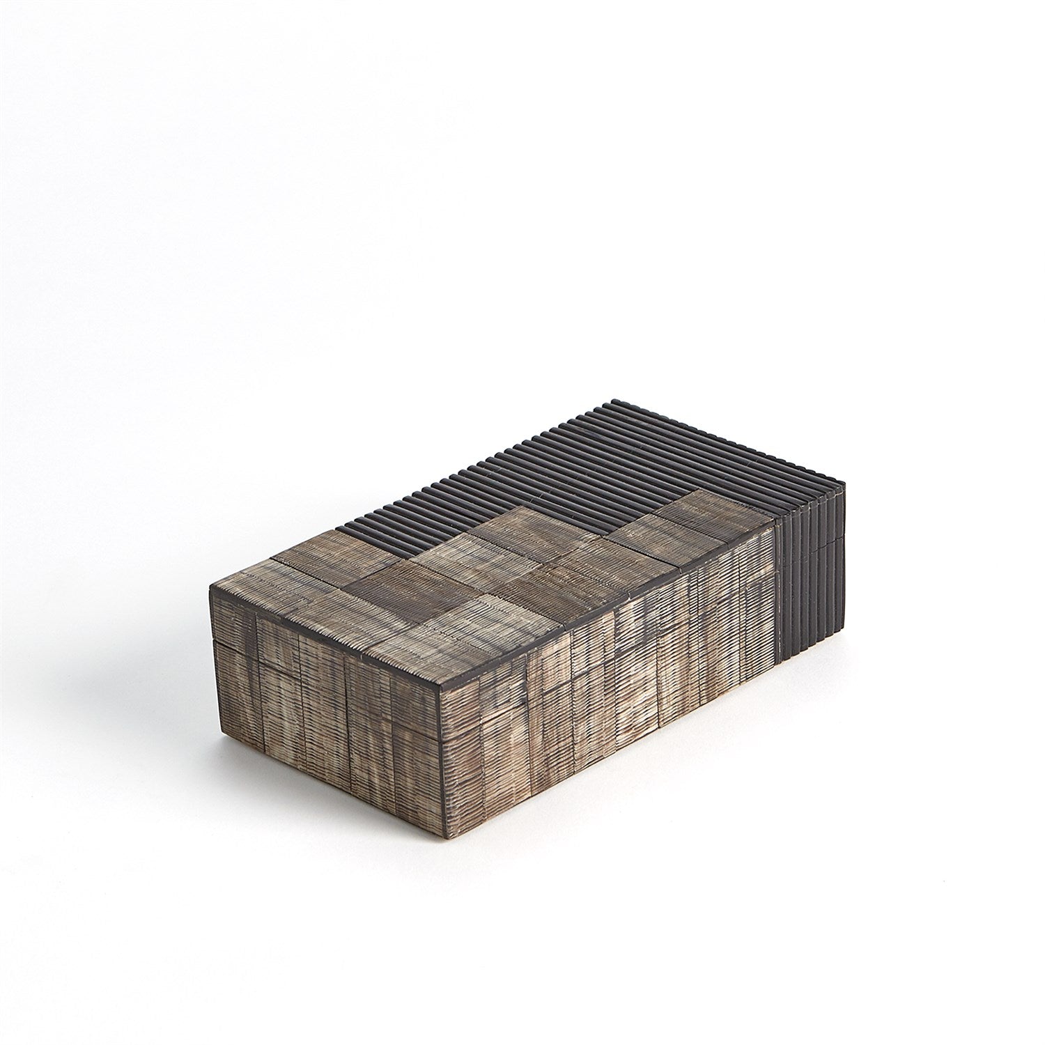 Global Views Gilles Ribbed Horn Resin Box