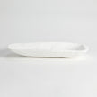 Global Views Matte White Faux Timber Rectangular Bowl