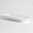 Global Views Matte White Faux Timber Rectangular Bowl