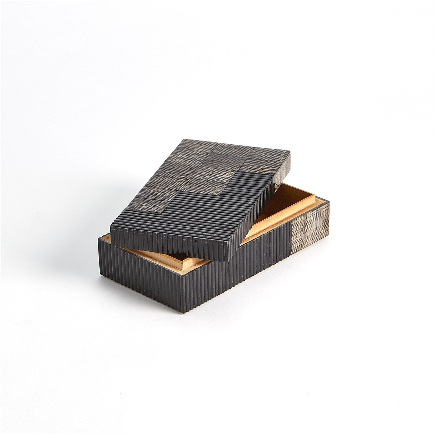 Global Views Gilles Ribbed Horn Resin Box