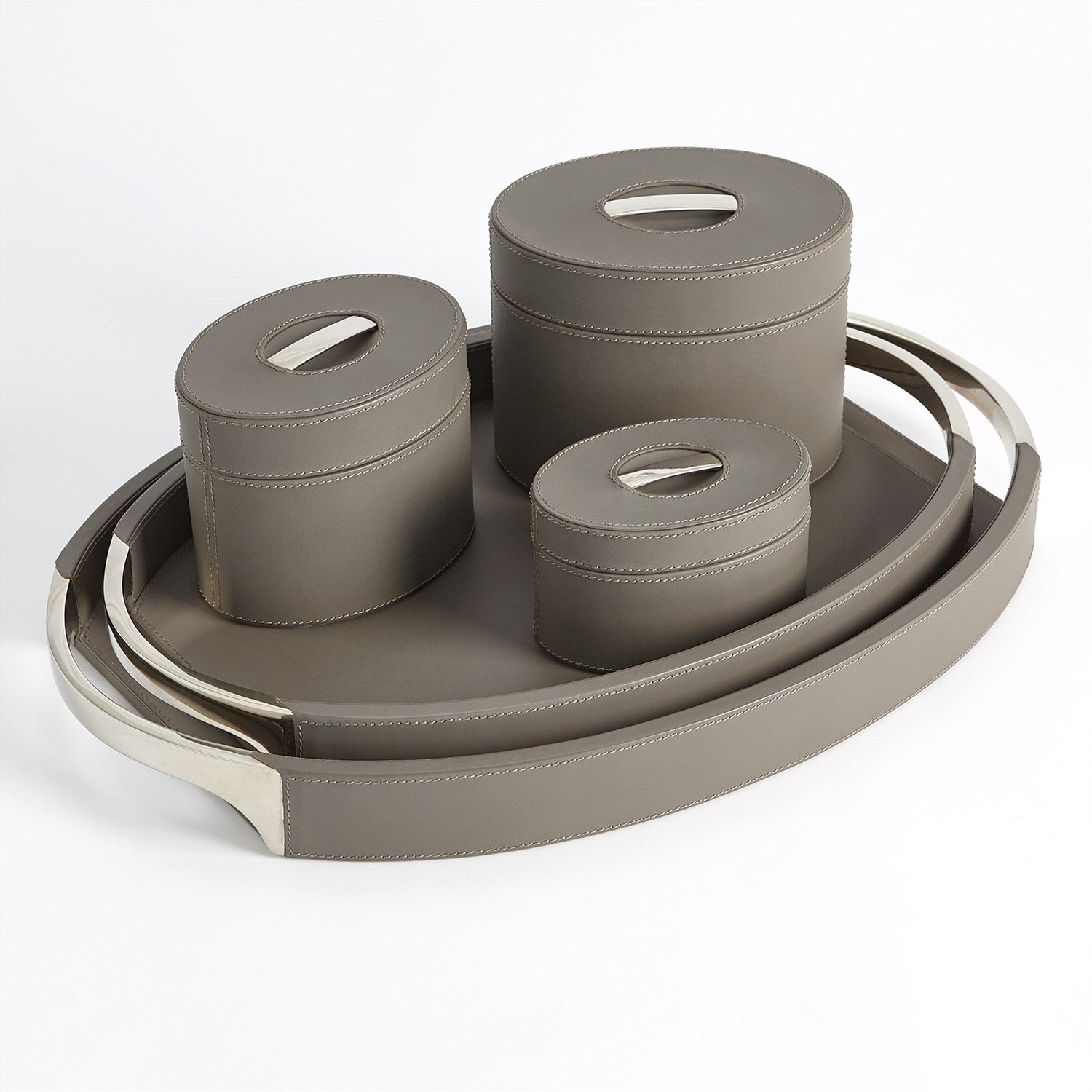 Global Views Roberts Tray - Fossil Grey