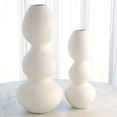 Global Views Matte White Torch Vase