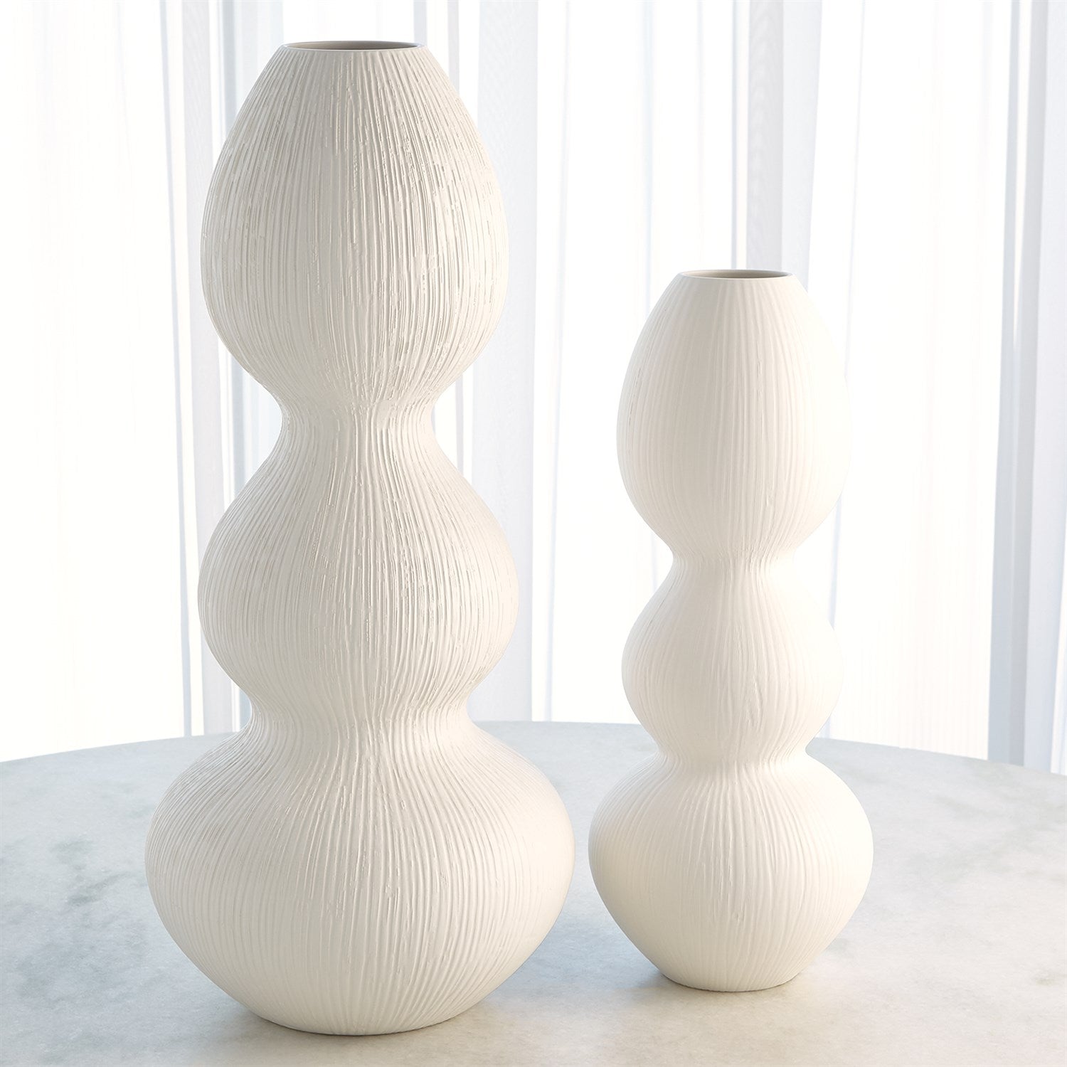Global Views Matte White Torch Vase