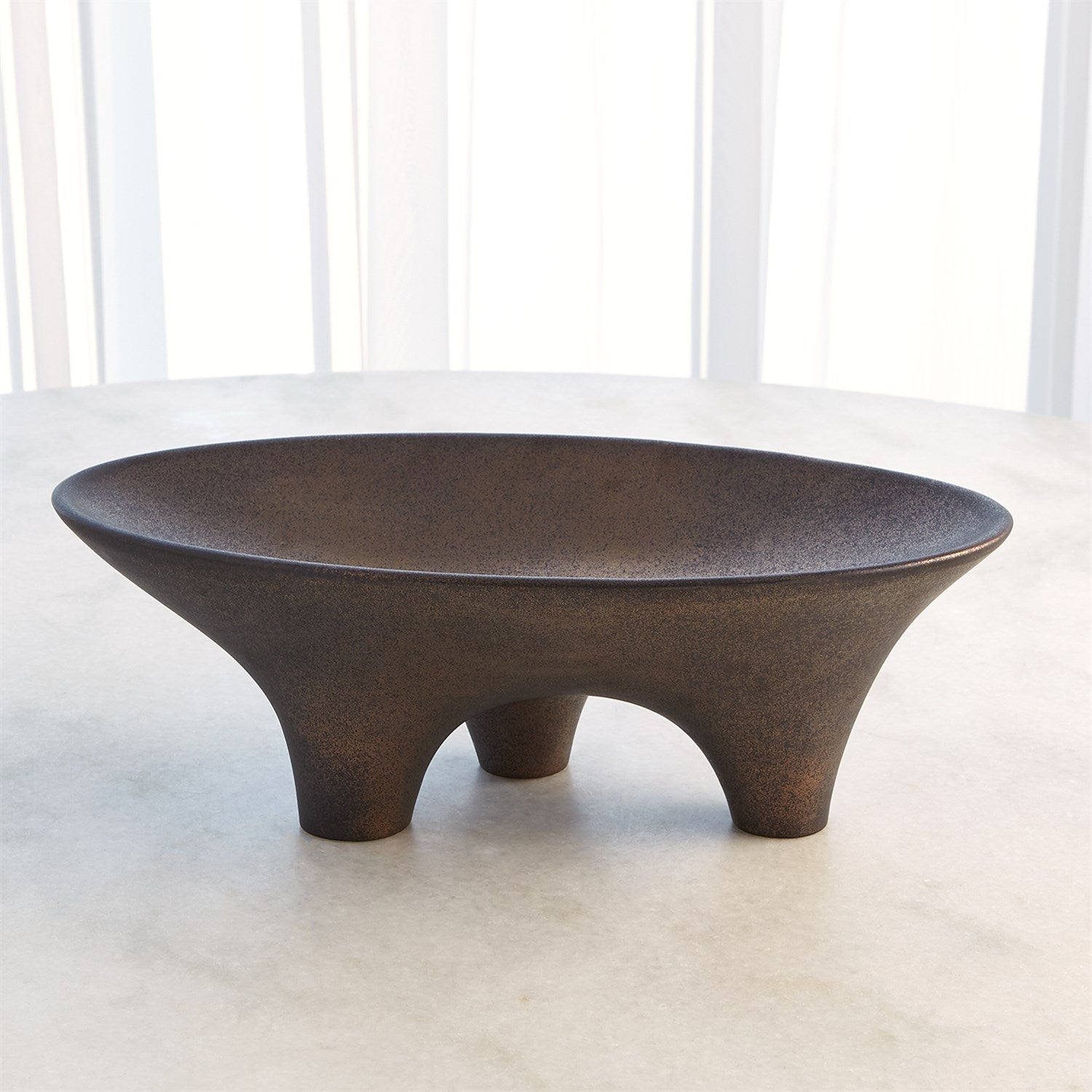 Global Views Bronze Opus Triple Leg Bowl