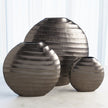 Global Views Black Nickel Chased Oval Vase
