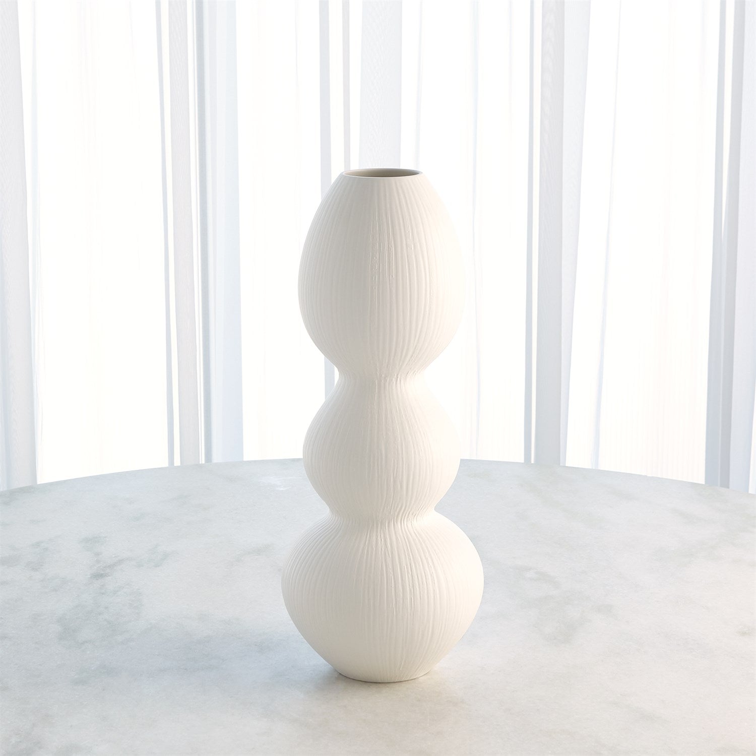 Global Views Matte White Torch Vase