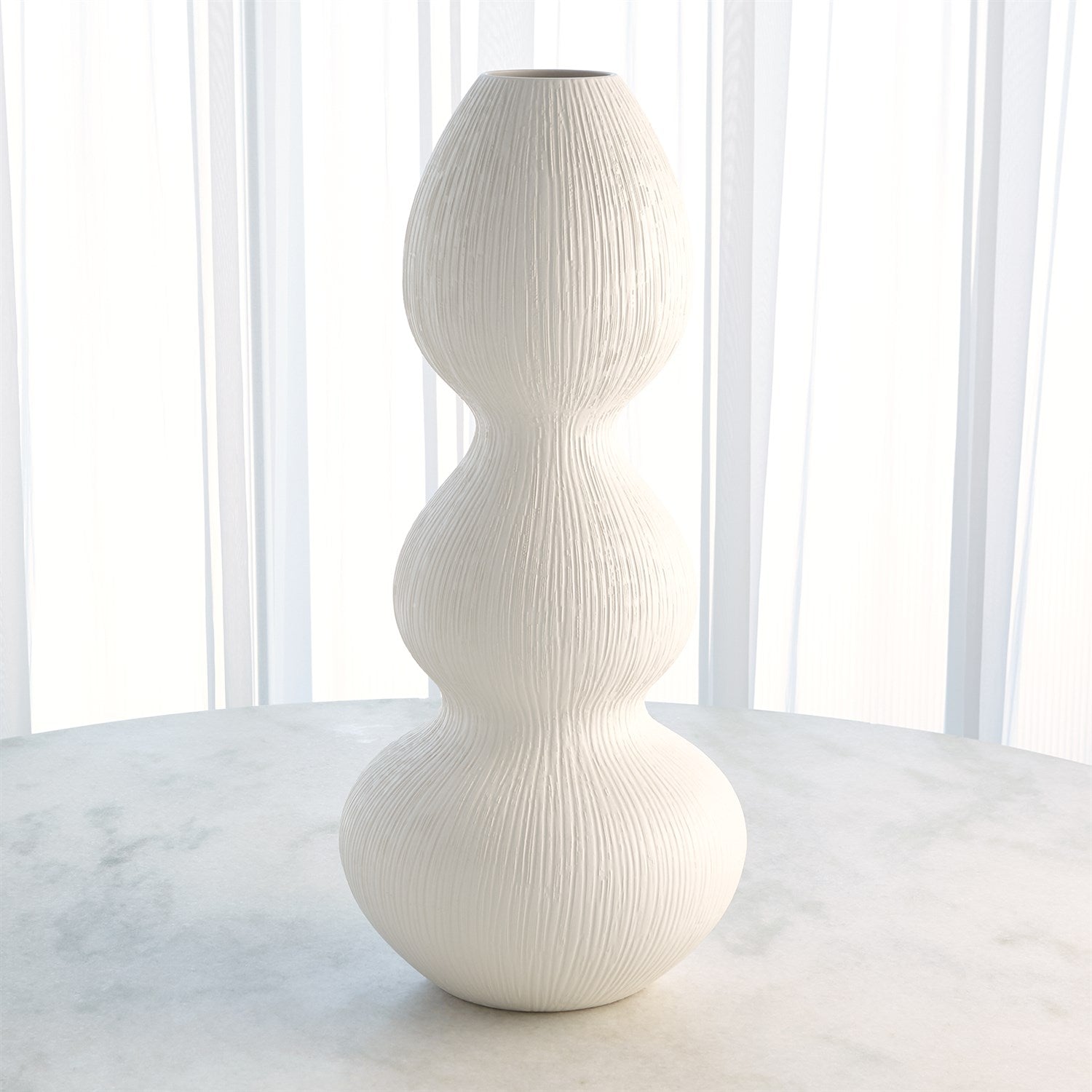 Global Views Matte White Torch Vase
