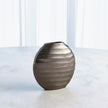 Global Views Black Nickel Chased Oval Vase