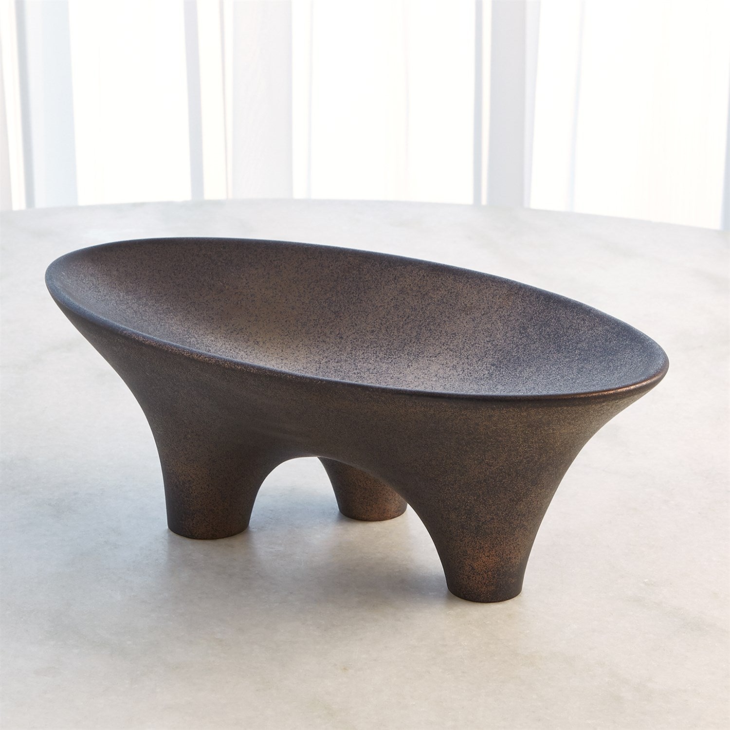 Global Views Bronze Opus Triple Leg Bowl