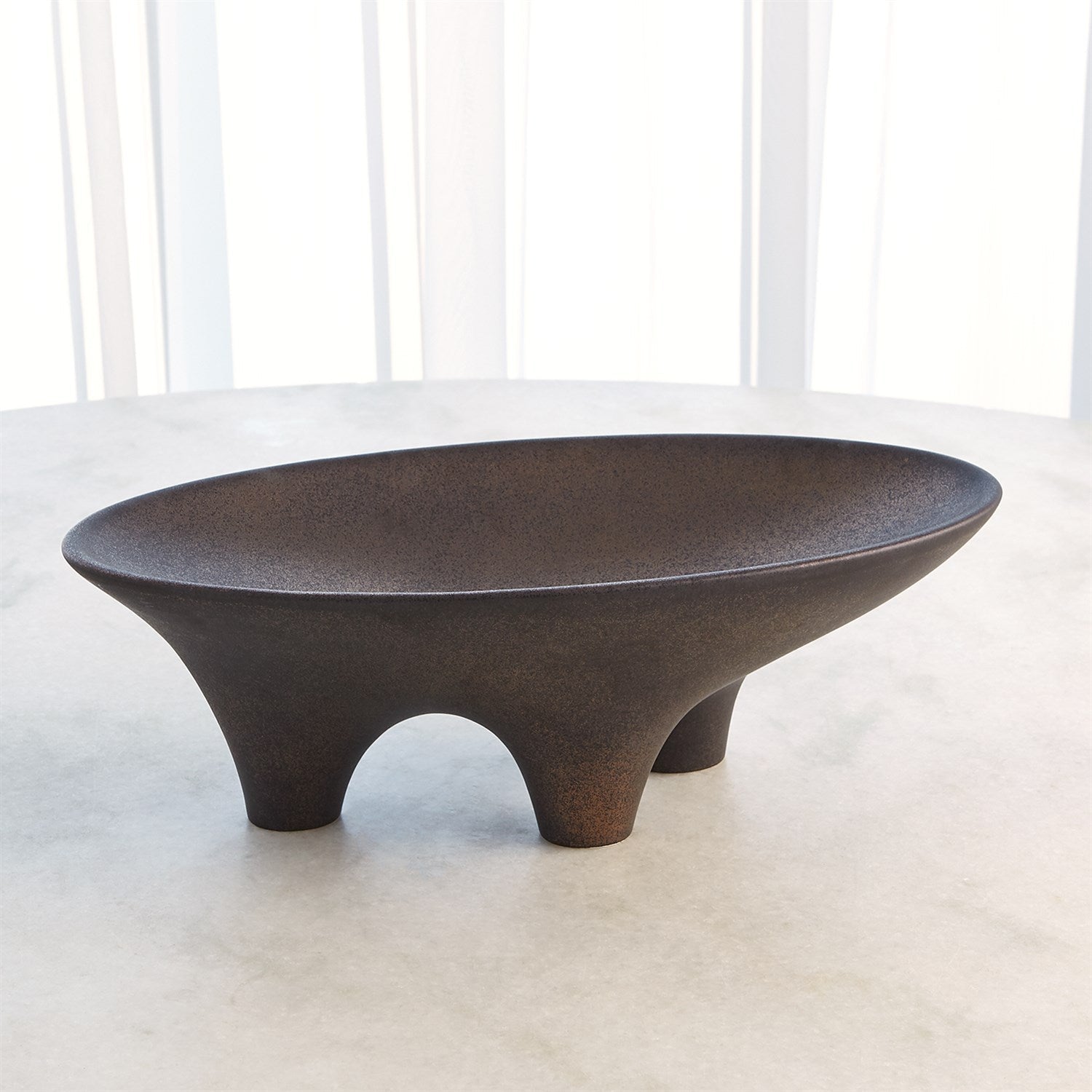 Global Views Bronze Opus Triple Leg Bowl
