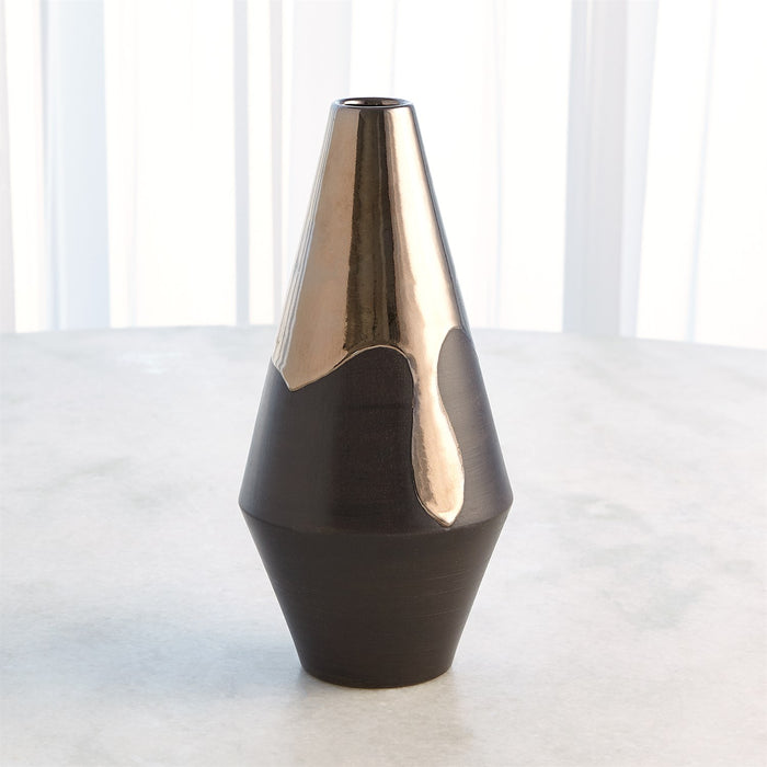 Global Views Gilded Dip Vase - Platinum Bottom