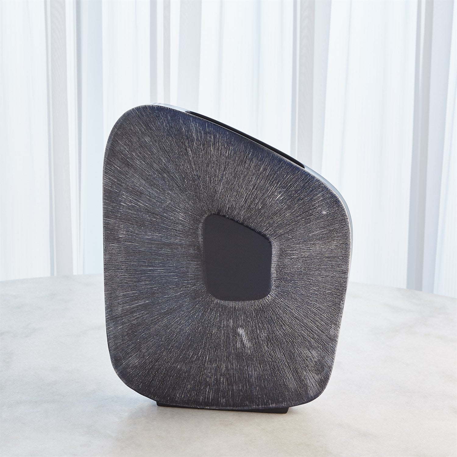 Global Views Ink Offset Square Scratch Vase