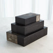 Global Views Gilles Ribbed Horn Resin Box