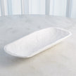 Global Views Matte White Faux Timber Rectangular Bowl