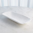 Global Views Matte White Faux Timber Rectangular Bowl
