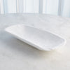 Global Views Matte White Faux Timber Rectangular Bowl