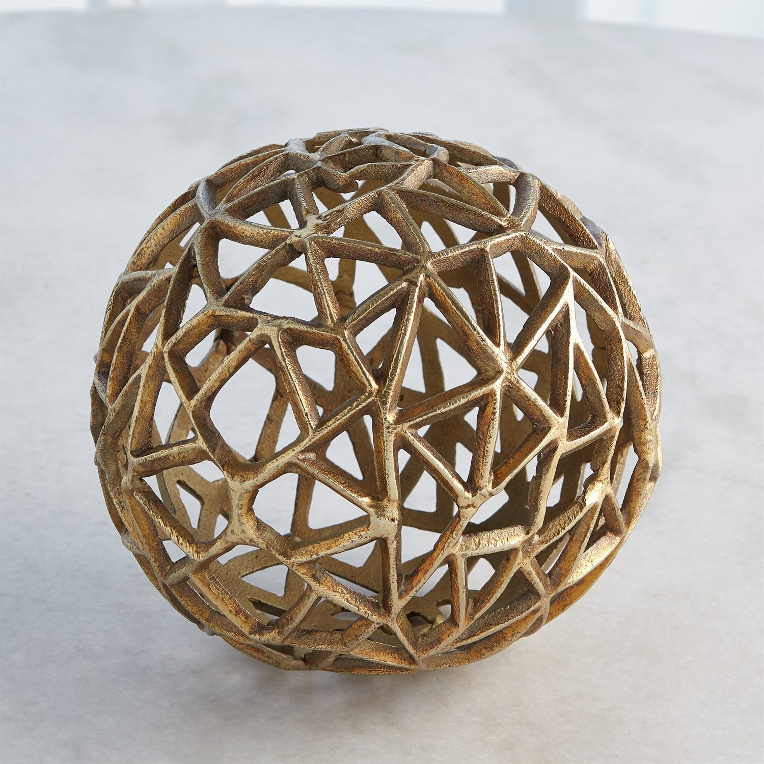 Global Views Antique Brass Jali Ball