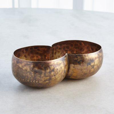 Global Views Burnt Brass Double Alchemy Container Clearance