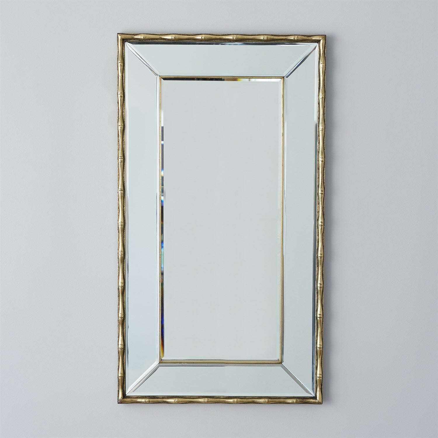 Global Views Antique Gold Bamboo Mirror
