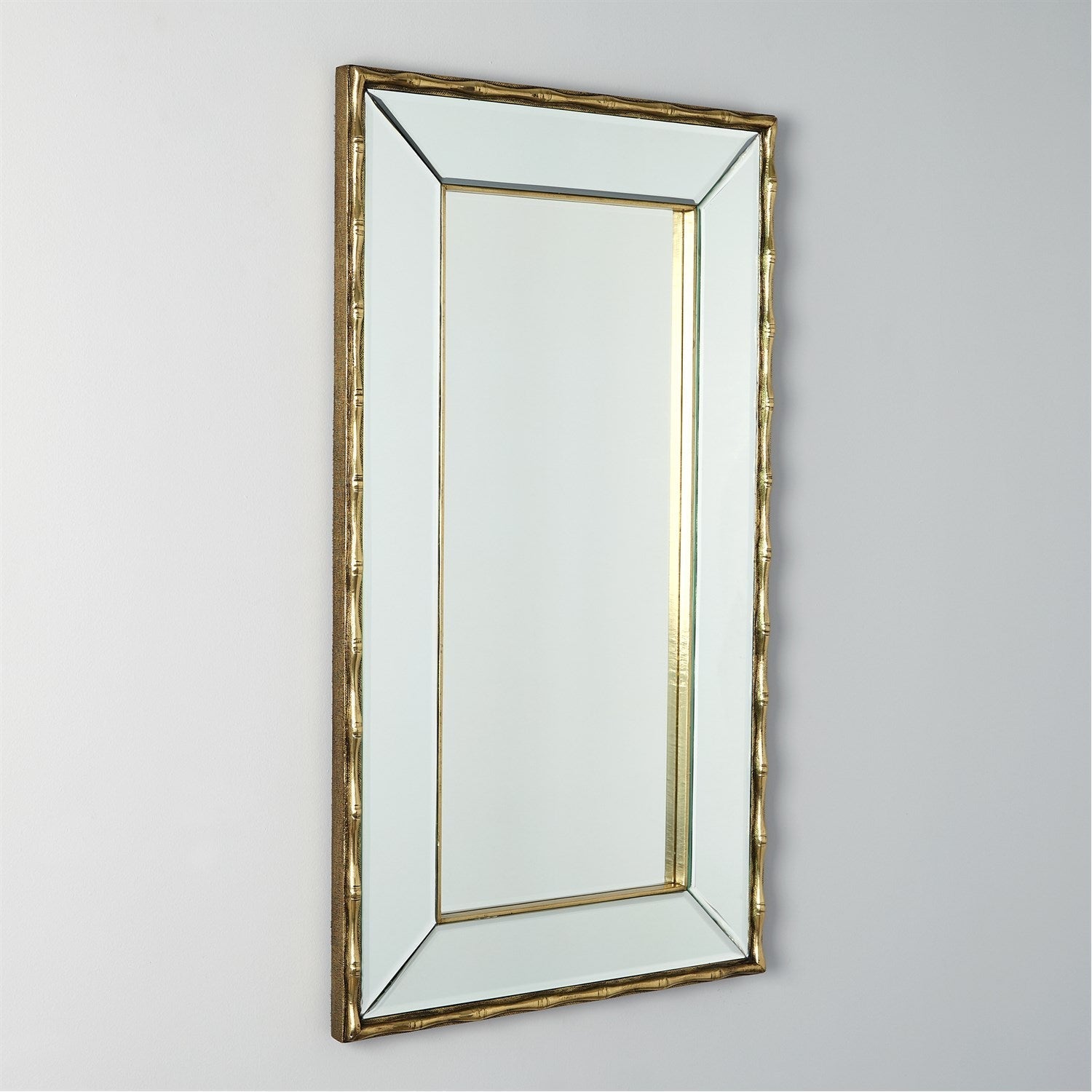 Global Views Antique Gold Bamboo Mirror