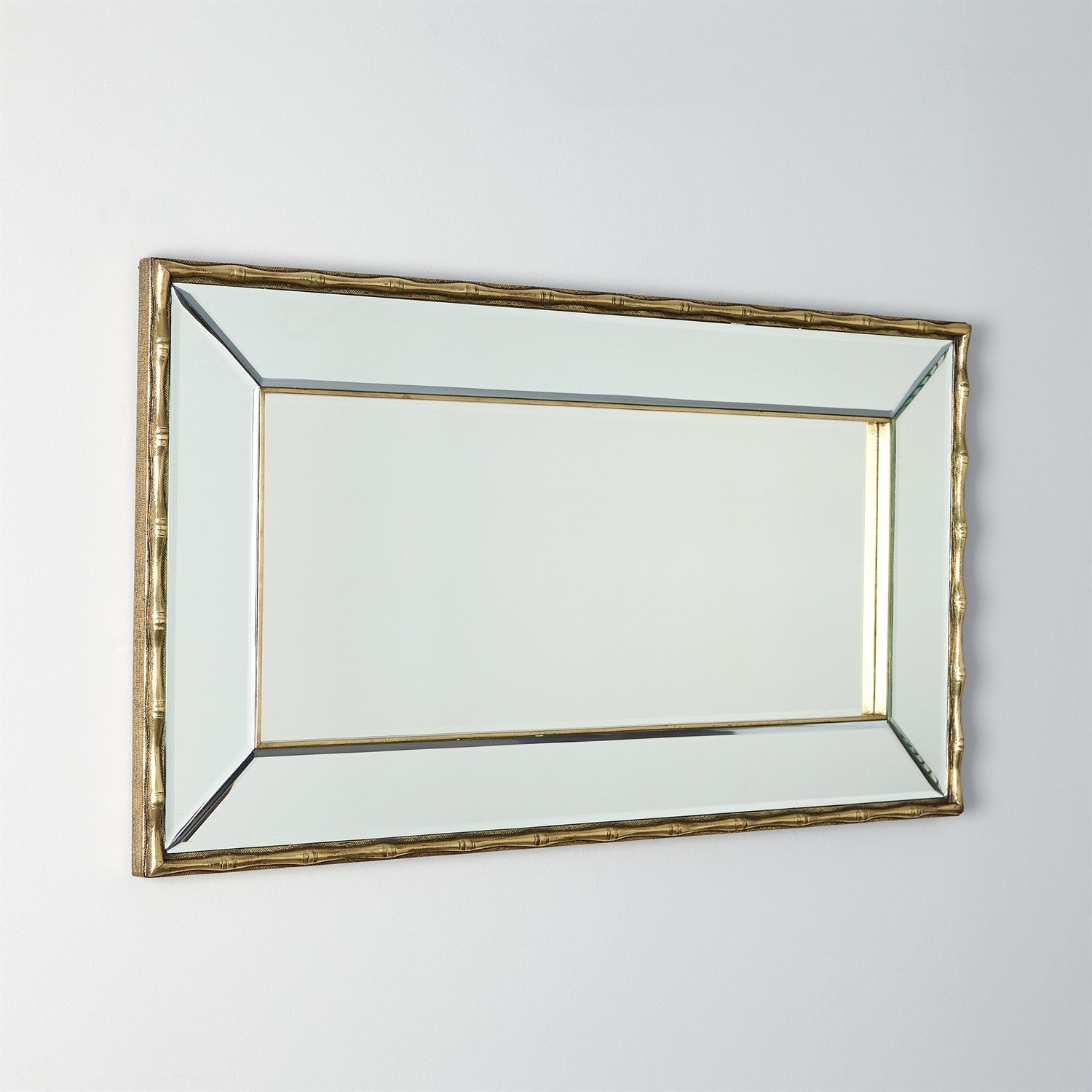Global Views Antique Gold Bamboo Mirror