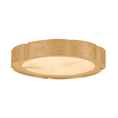 Corbett Teka 1 Light Vintage Gold Leaf Semi Flush Ceiling Light