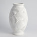 Global Views Maze Vases & Bowl - Matte White