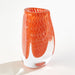 Global Views Triangular Bubbled Vase - Orange