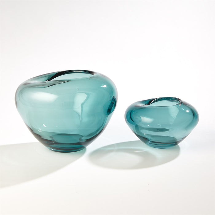 Global Views Undulating Vase - Azure