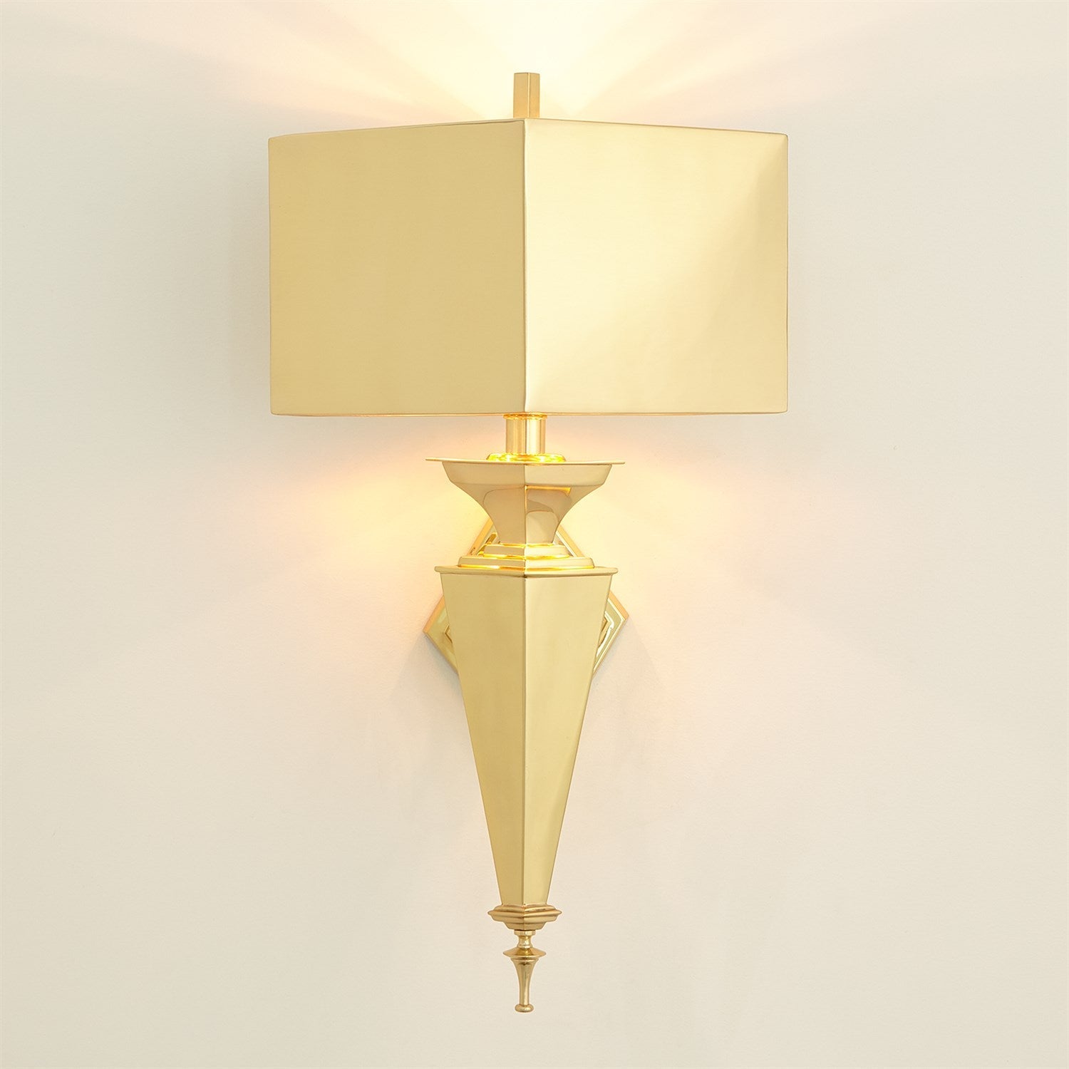 Global Views Brass Diamond Sconce