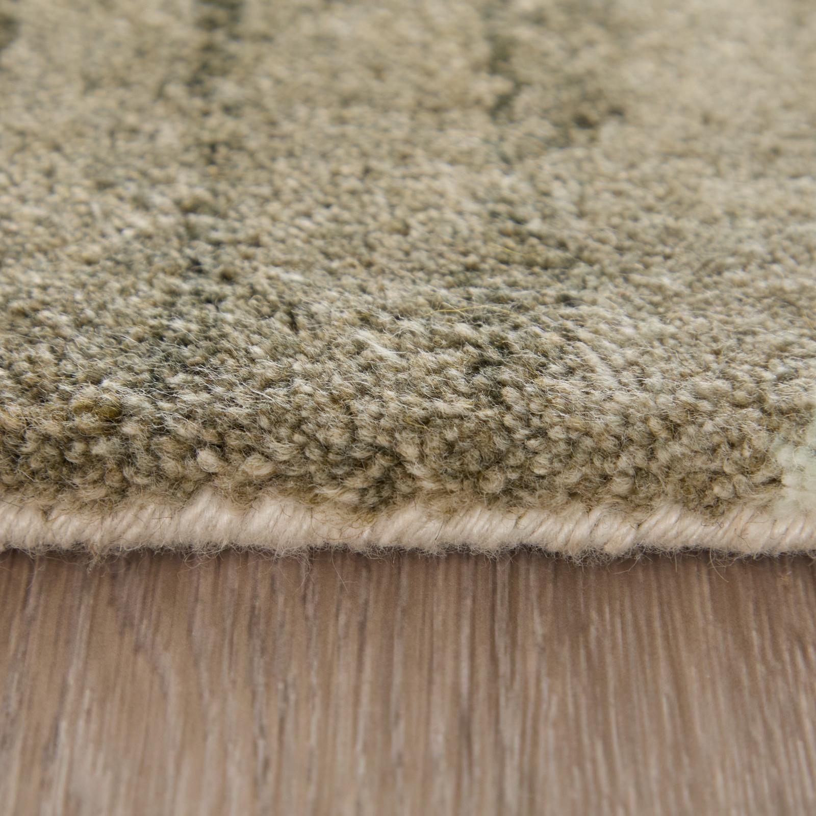 Feizy Kendall 8A59F Modern Abstract Rug in Green/Brown/Ivory