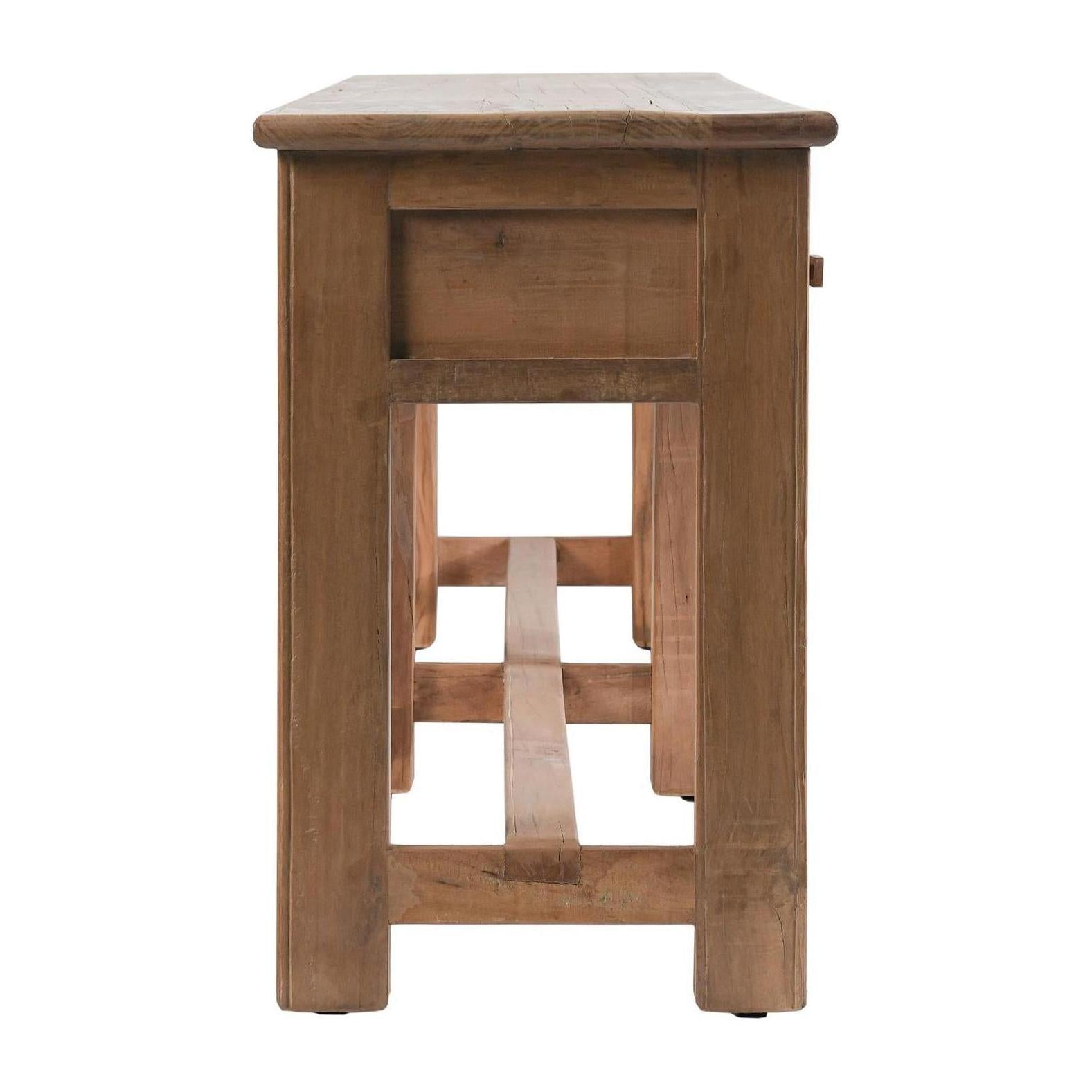 Classic Home Ezra Reclaimed Wood 6 Drawer Console Table