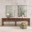 Classic Home Ezra Reclaimed Wood 6 Drawer Console Table