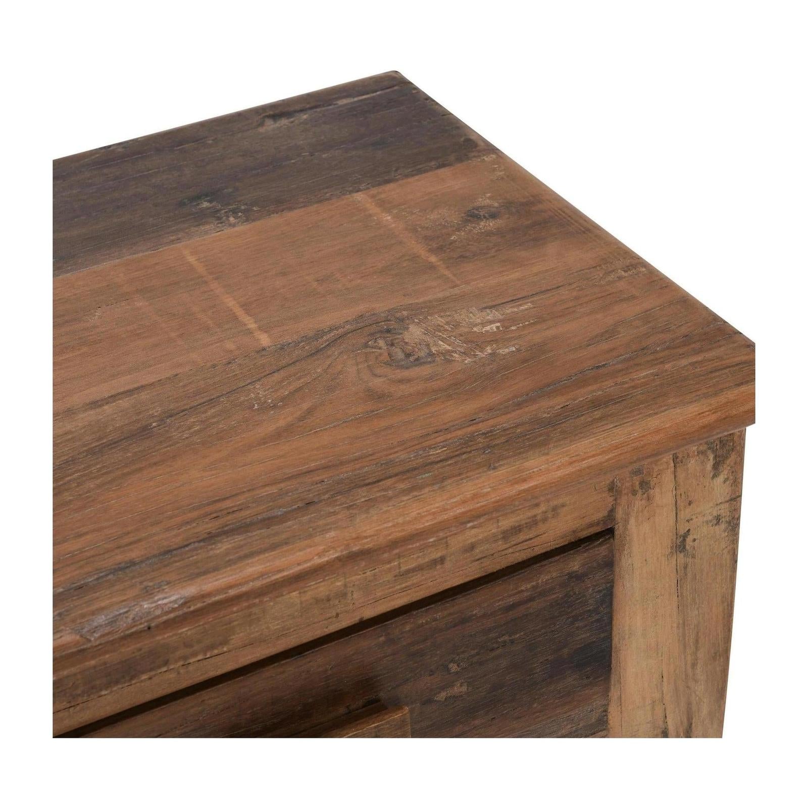 Classic Home Ezra Reclaimed Wood 3Dwr Console Table