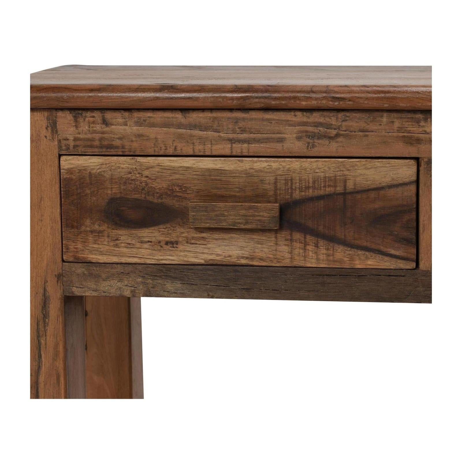 Classic Home Ezra Reclaimed Wood 3Dwr Console Table