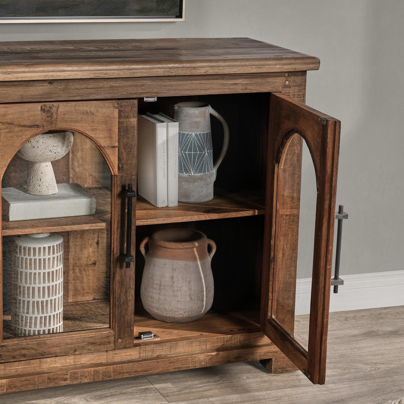Classic Home Zion Reclaimed Wood 4 Door Cabinet
