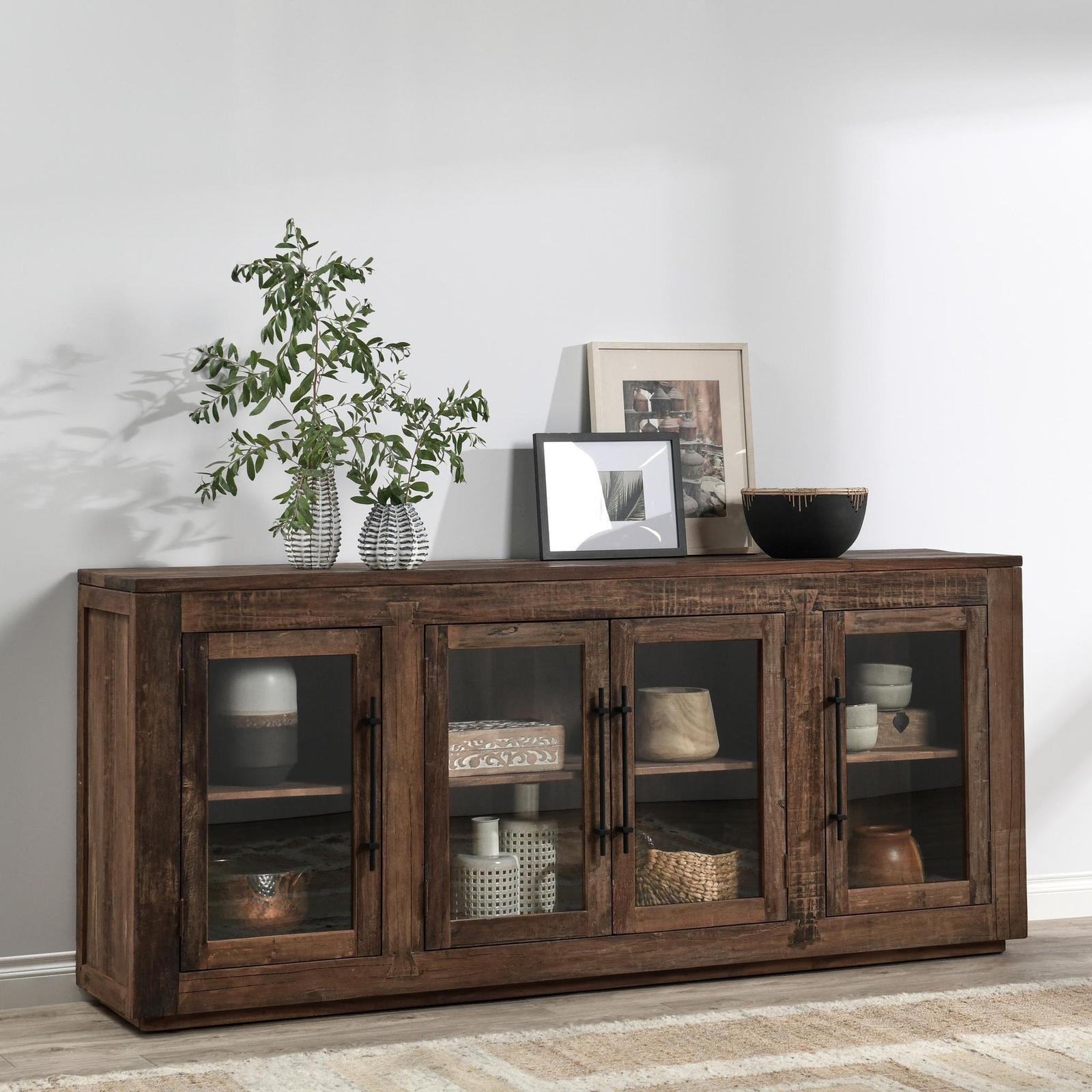 Classic Home Jett Reclaimed Wood 4 Door Cabinet