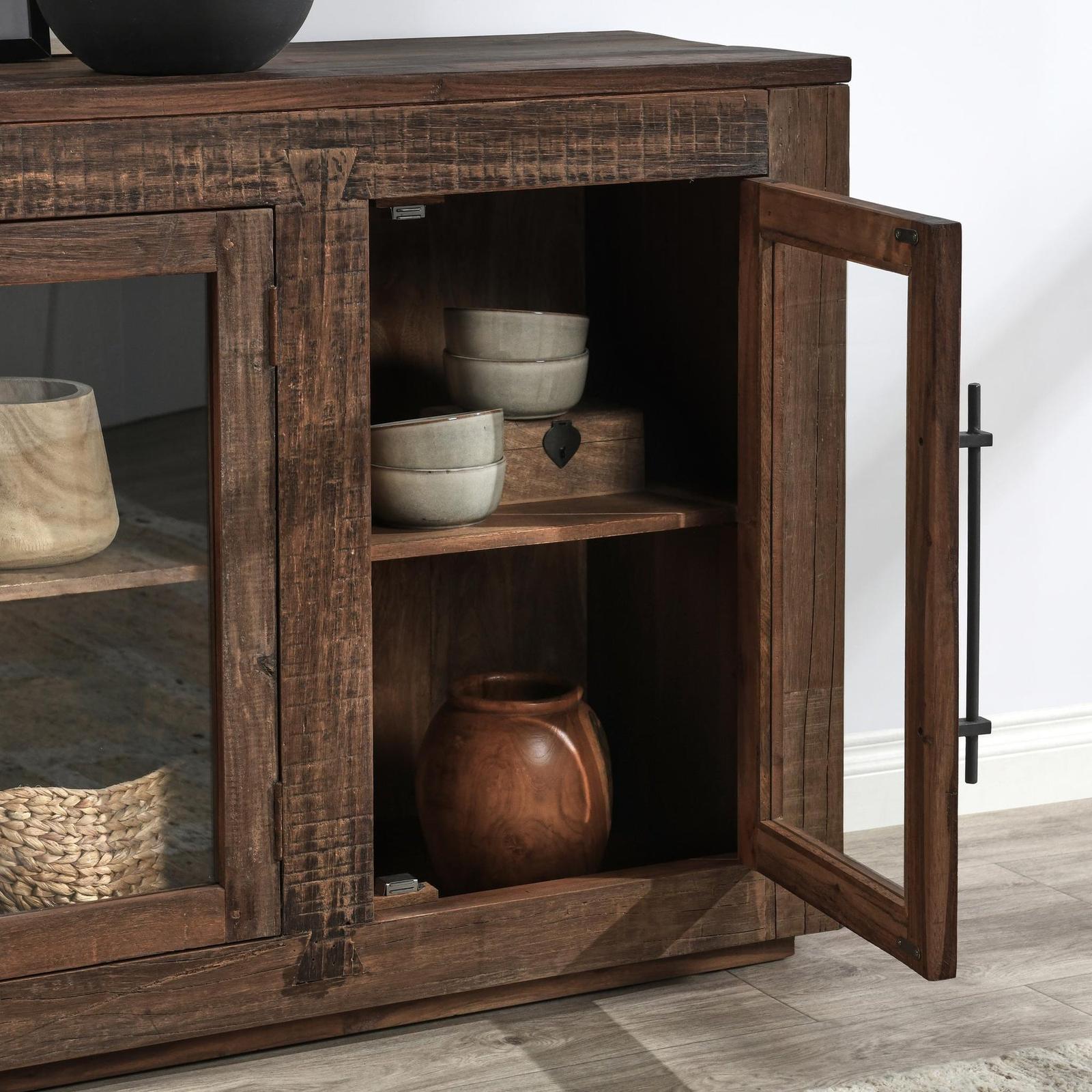 Classic Home Jett Reclaimed Wood 4 Door Cabinet