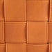 Global Views Soft Woven Leather Basket - Orange