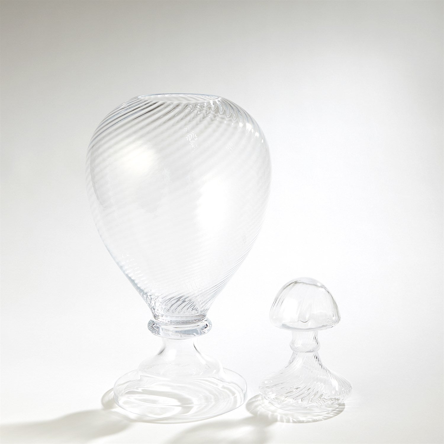 Global Views Spiraled Glass Lidded Jar Clearance