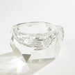 Global Views Clear Multi Facet Crystal Bowl