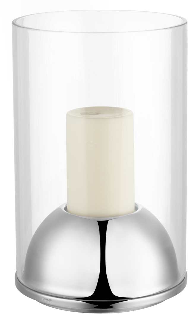Christofle Oh De Christofle Stainless Steel Hurricane Candle Holder