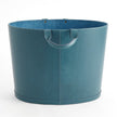 Global Views Azure Oversized Oval Leather Basket