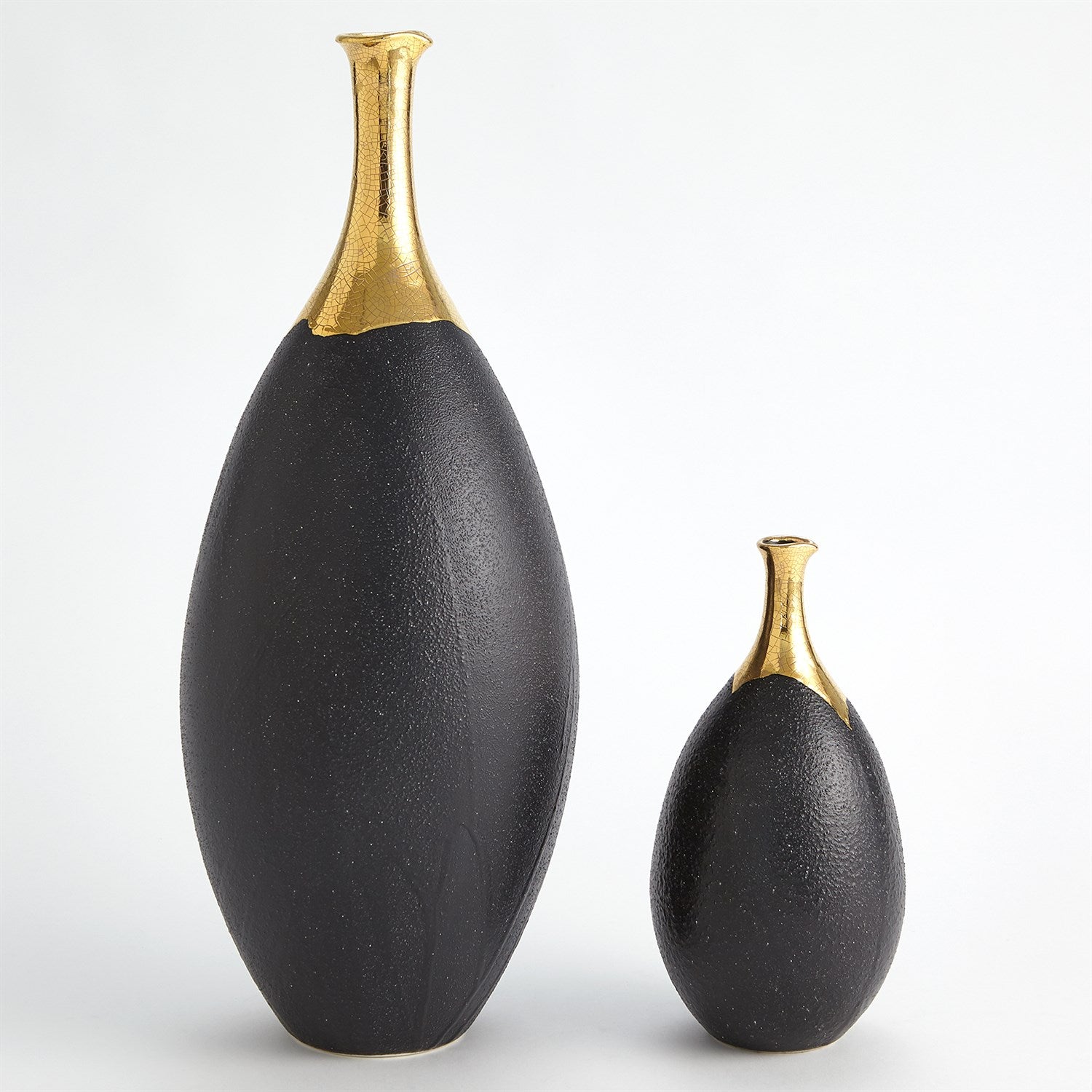 Global Views Dipped Golden Crackle Vase