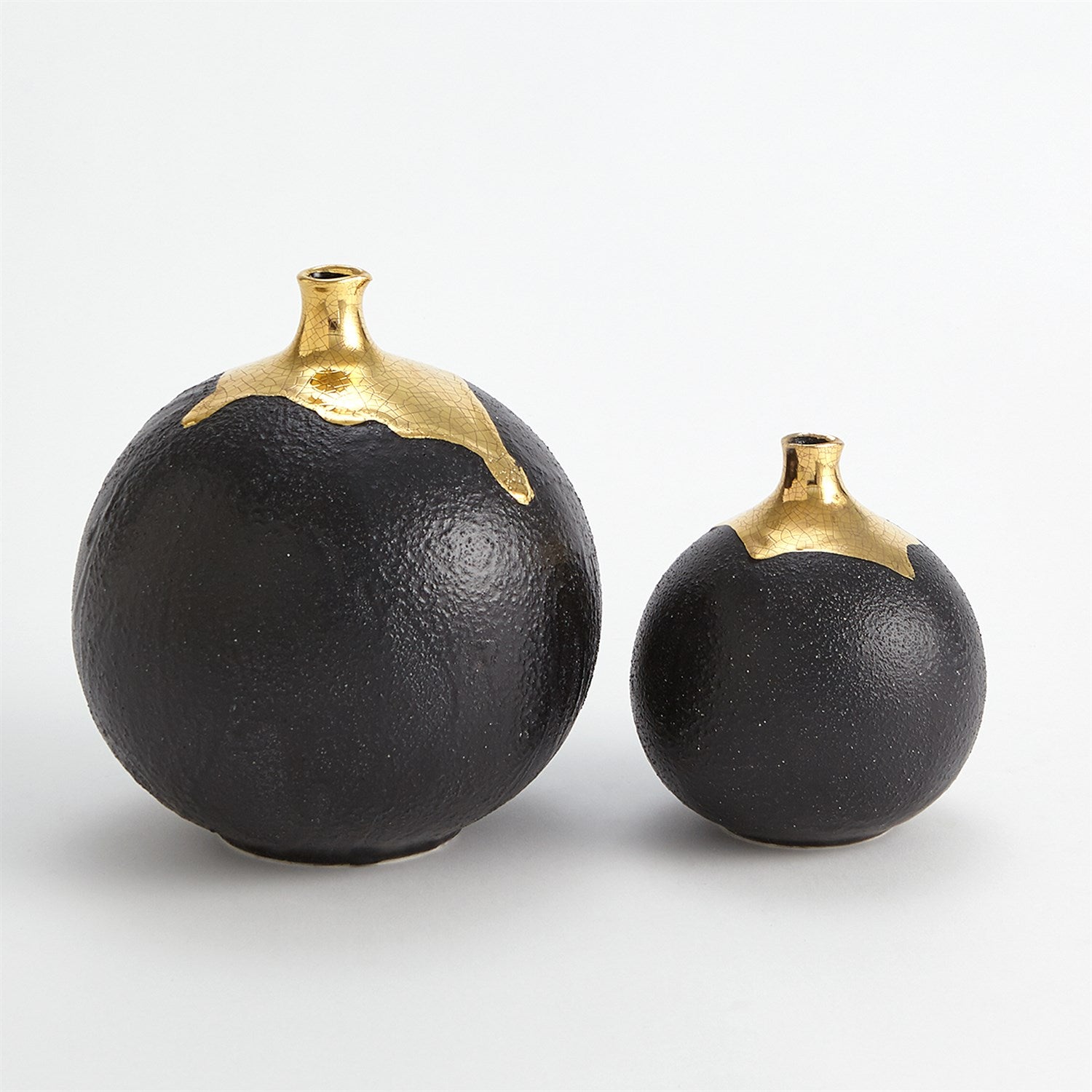 Global Views Dipped Golden Crackle Vase