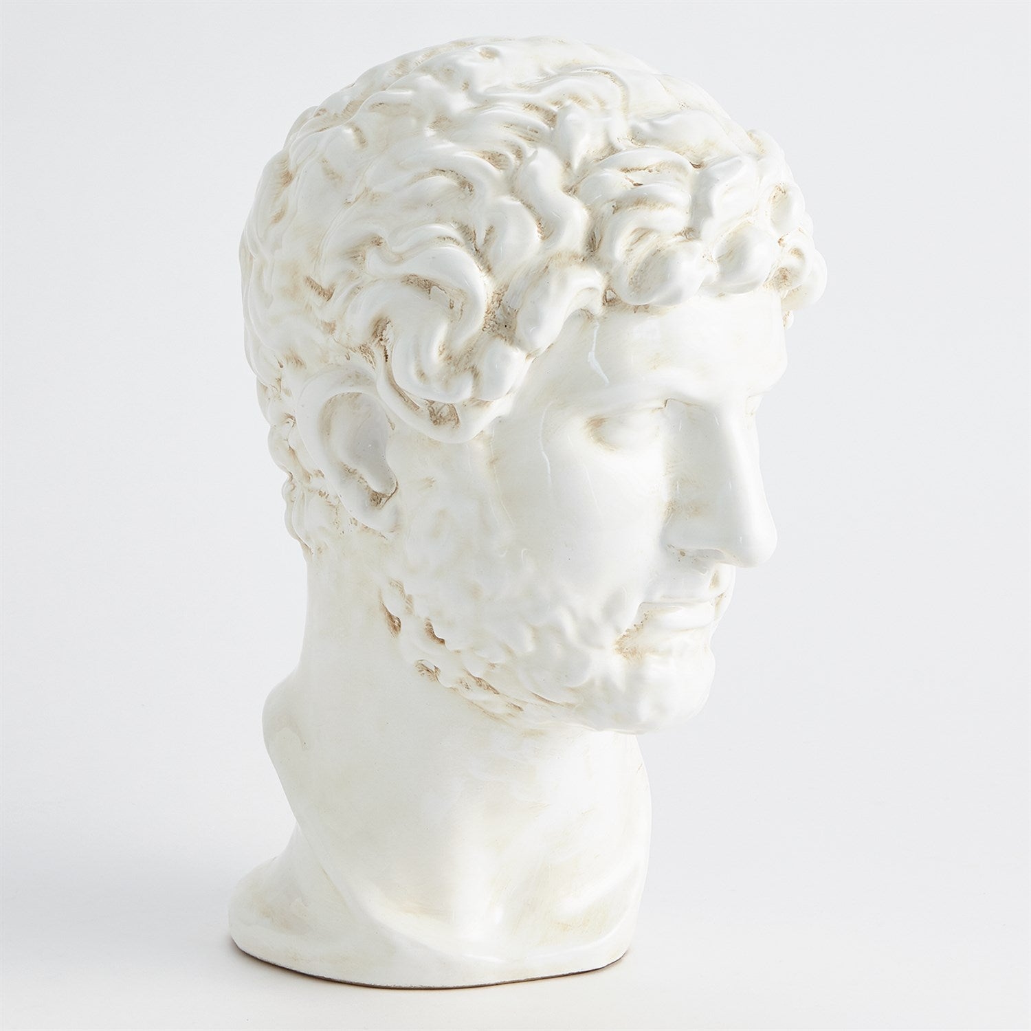 Global Views White Glaze Hadrian Sculpture