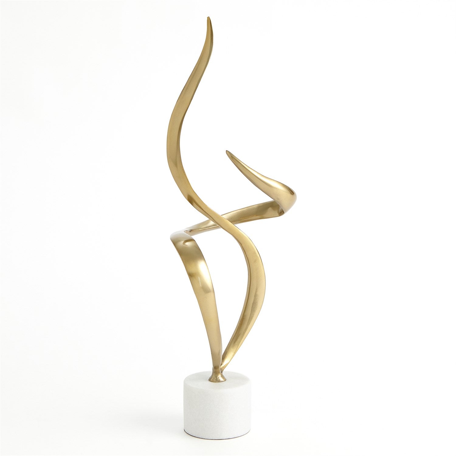 Global Views Antique Brass Swirl Sculpture