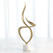 Global Views Antique Brass Swirl Sculpture